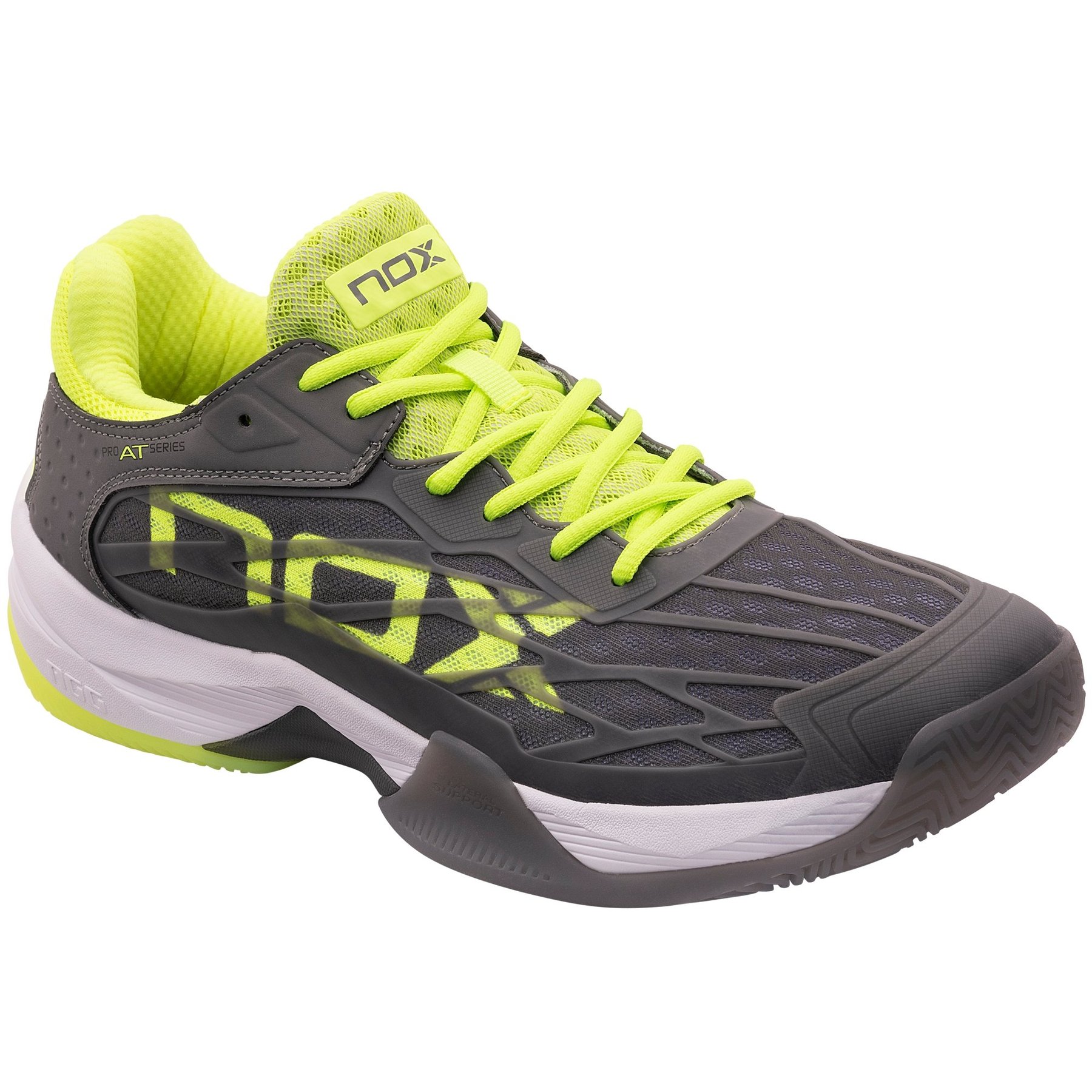 NOX SHOES CALZADO AT10 LUX GRIS AMARILLO FLUOR